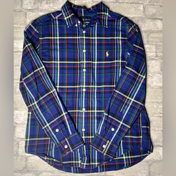 RALPH LAUREN: BOYS BUTTON UP LONG SLEEVE SHIRT - Picture 6 of 11